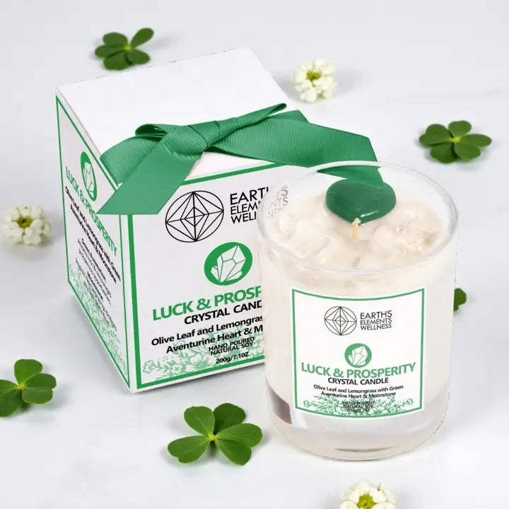 Crystal Candle- Luck & Prosperity
