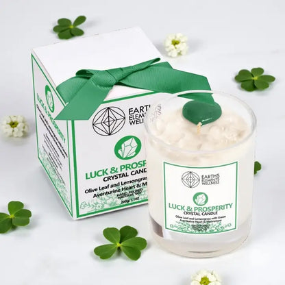 Crystal Candle- Luck &amp; Prosperity