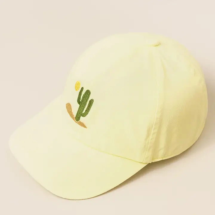 Cactus Embroidered Dad Cap