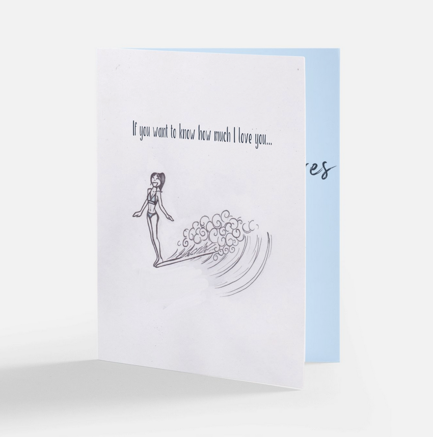 Local Hawaii Greeting Cards: Count the Waves