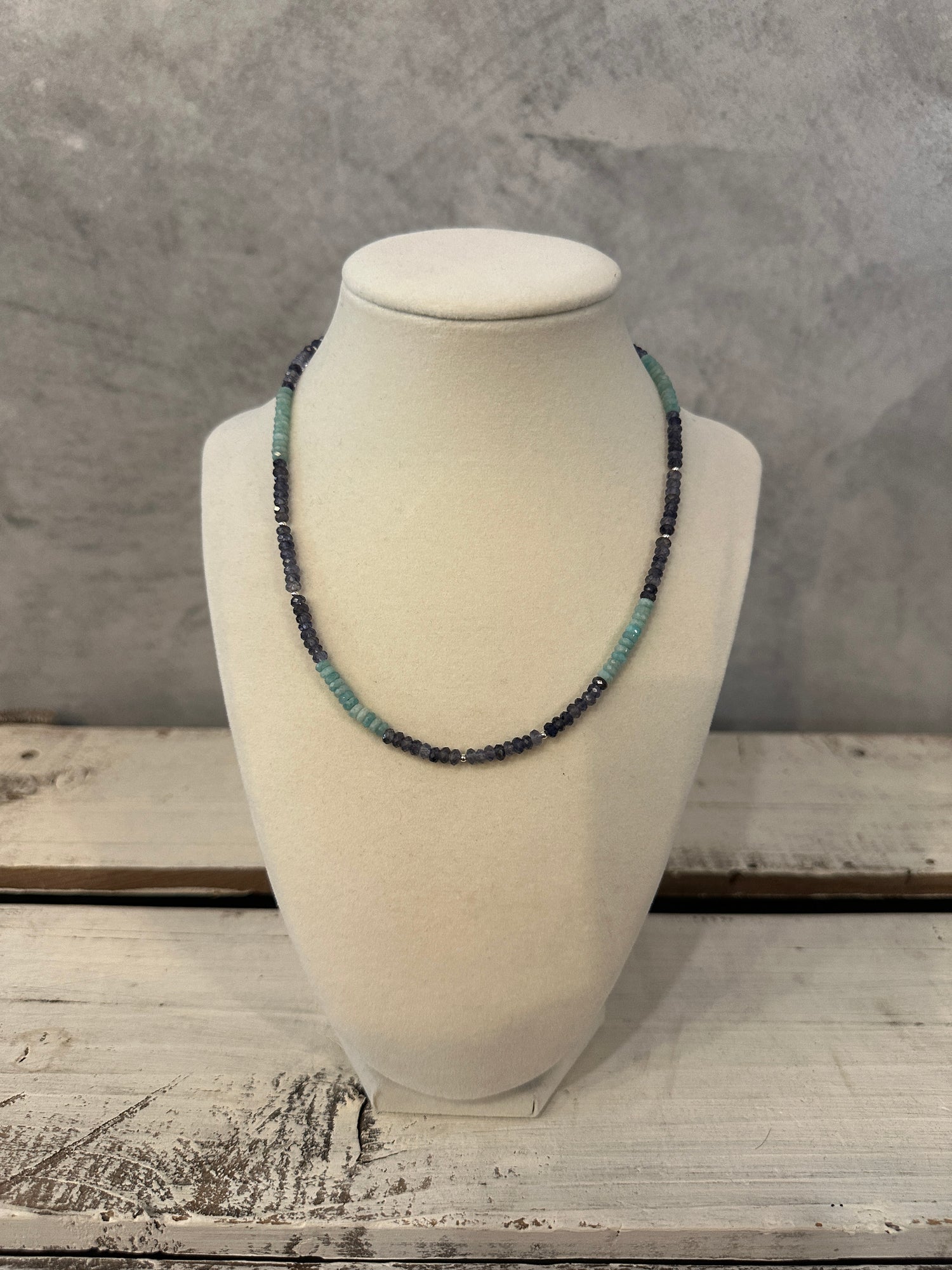 Iolite &amp; Amazonite Beaded Necklace