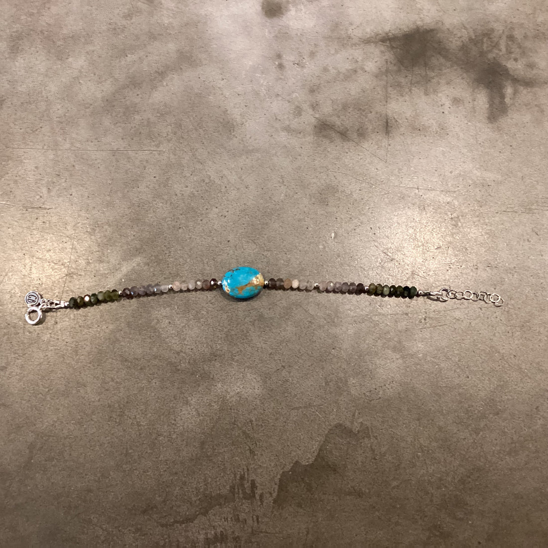 Crystal Bracelet- Smoky Quartz &amp; Turquoise