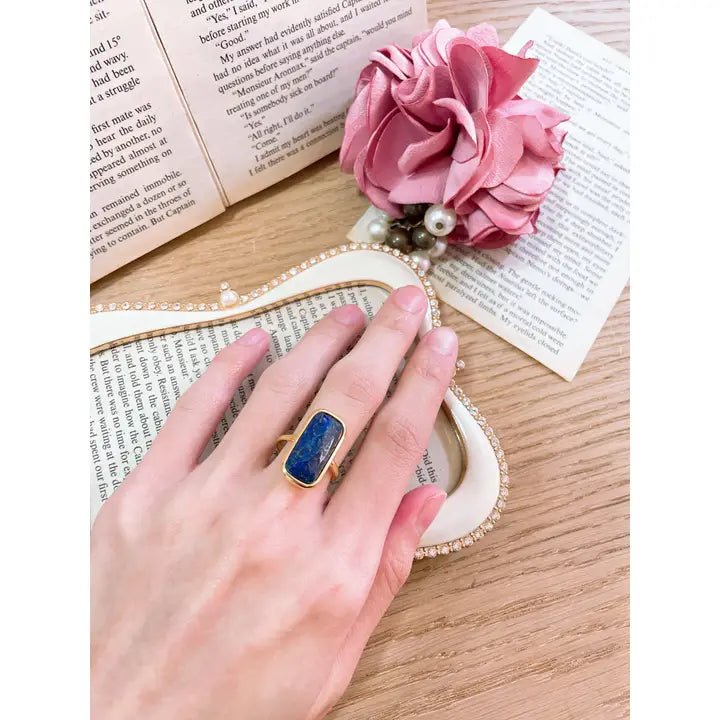 Lapis Rectangle Ring