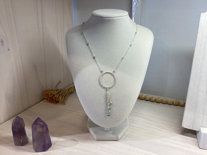 Jellyfish Necklace With Ring - Turquoise