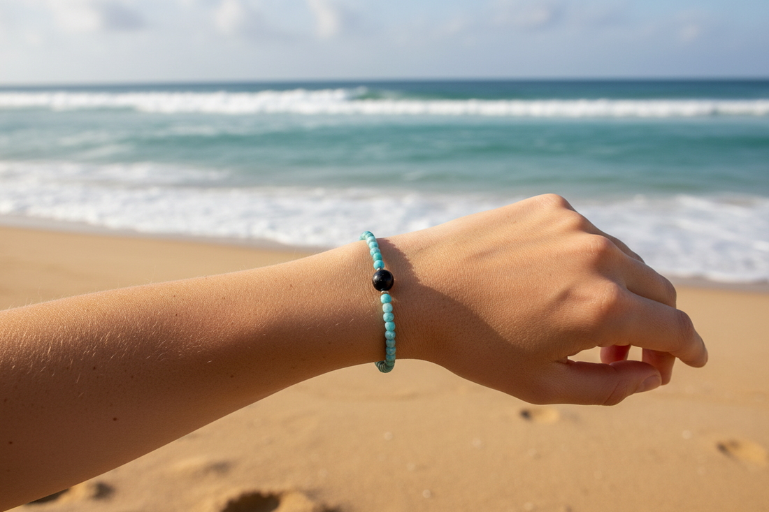Crystal Bracelet - Amazonite and Pearl