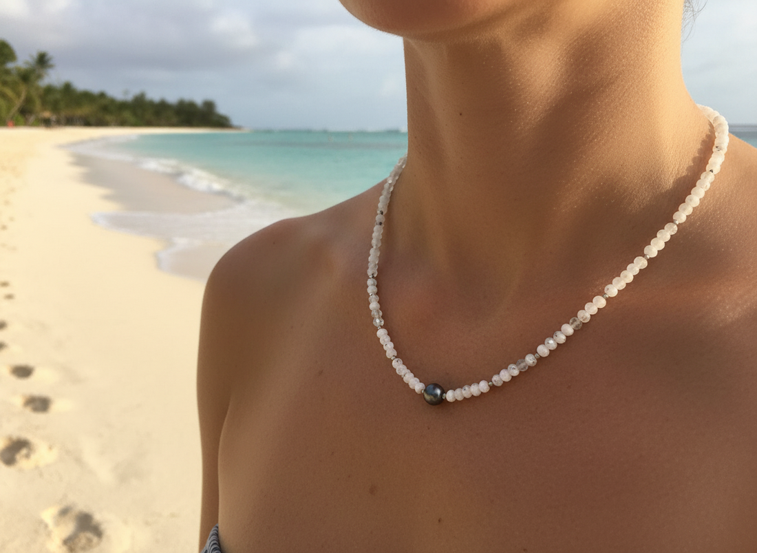 Silver Custom Necklace with pearl