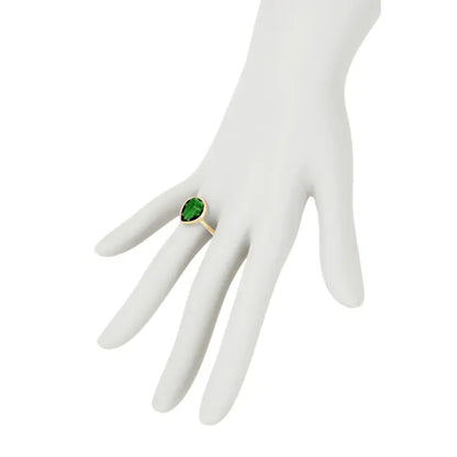 Emerald Crystal Pear Ring - Gf