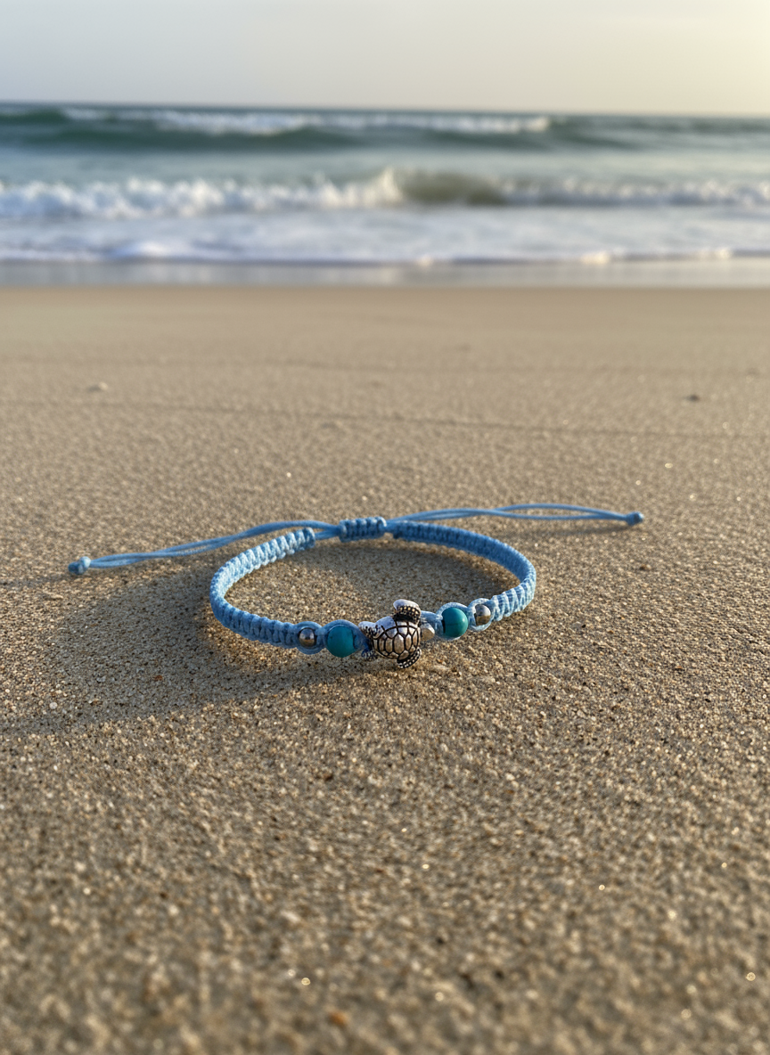 Pink house turtle bracelet