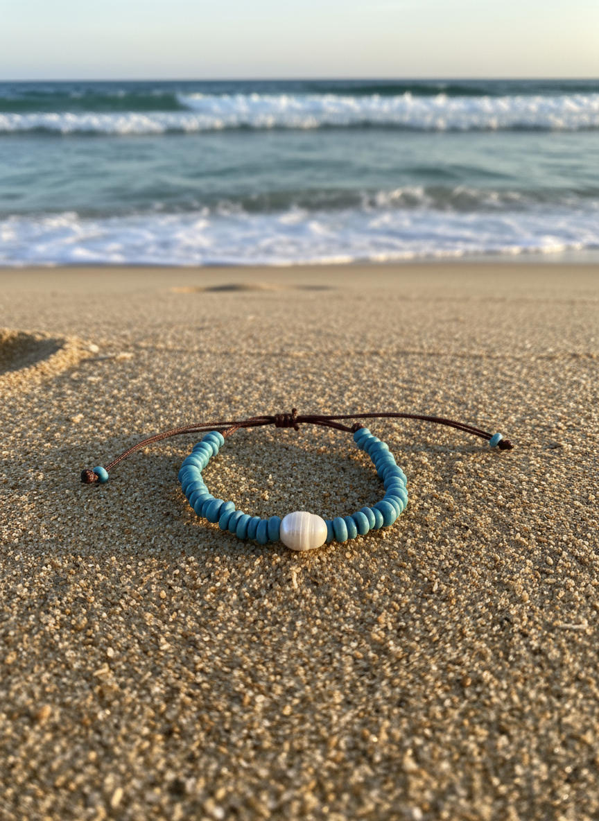 Freshwater Pearl Dolly Glass bead bracelet