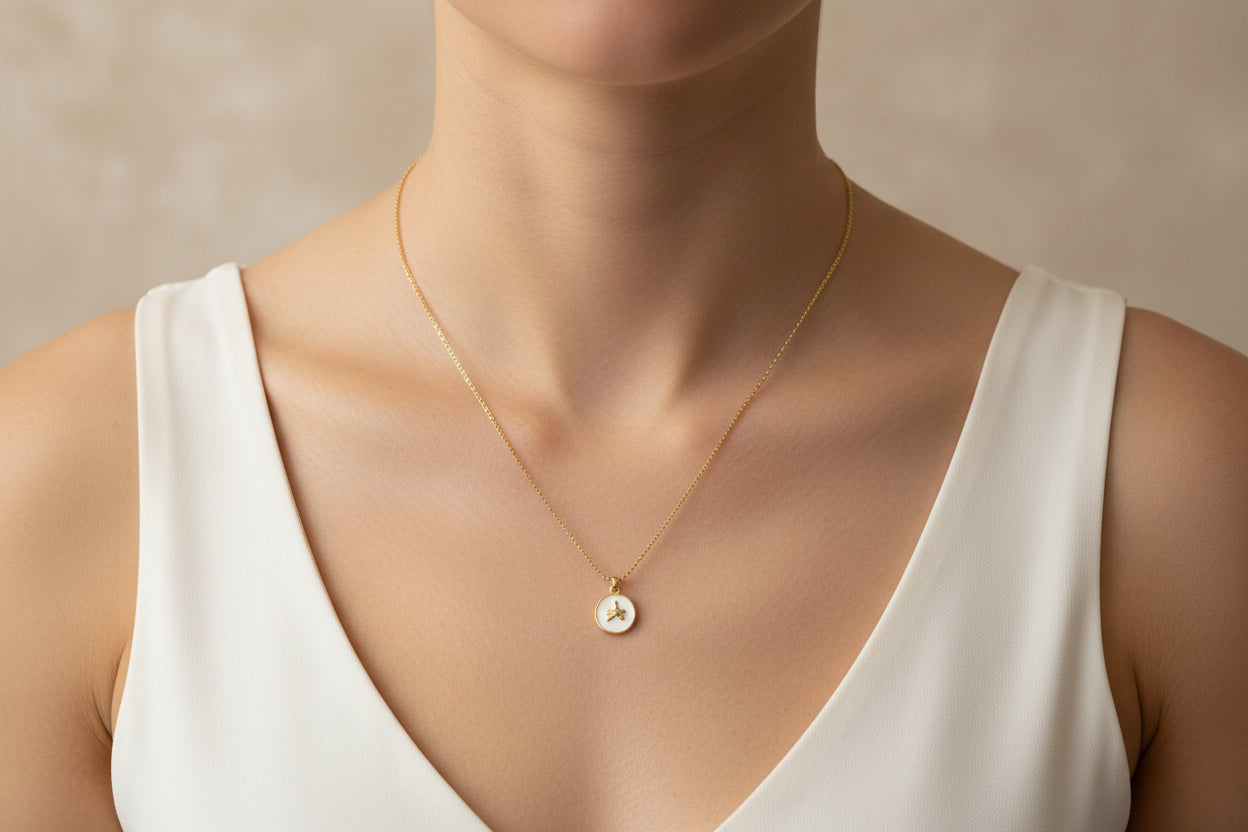 Gold Chain with whale tale charm