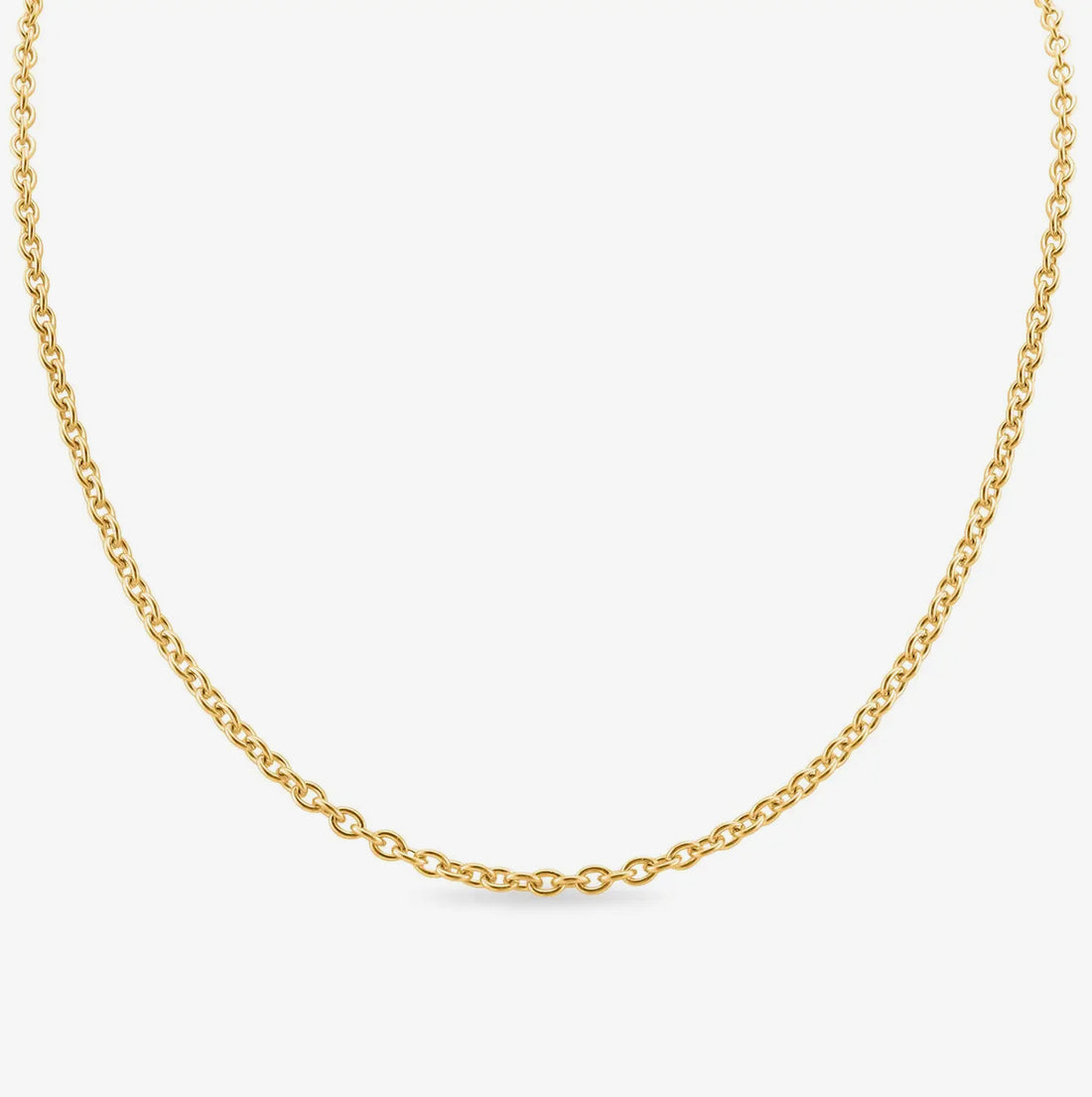 18K Gold PVD Stainless Steel Loop Cable Chain Necklace