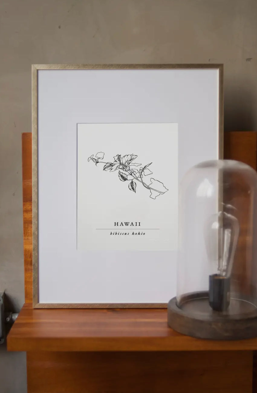 Hawaii Yellow Hibiscus Art Print