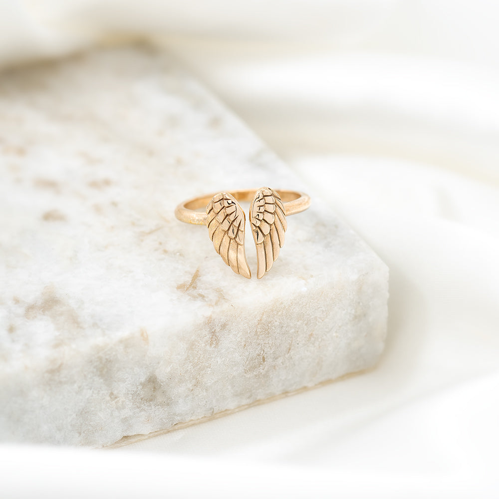 Angel Wing Bronze Ring