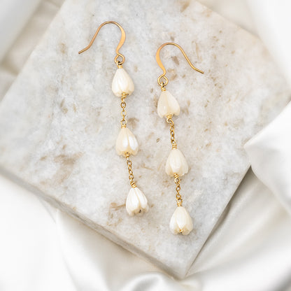 Mother Of Pearl Pikake Earrings