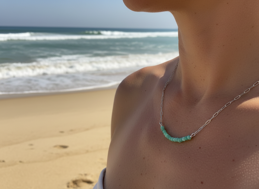 Silver Custom Necklace with Gemstone