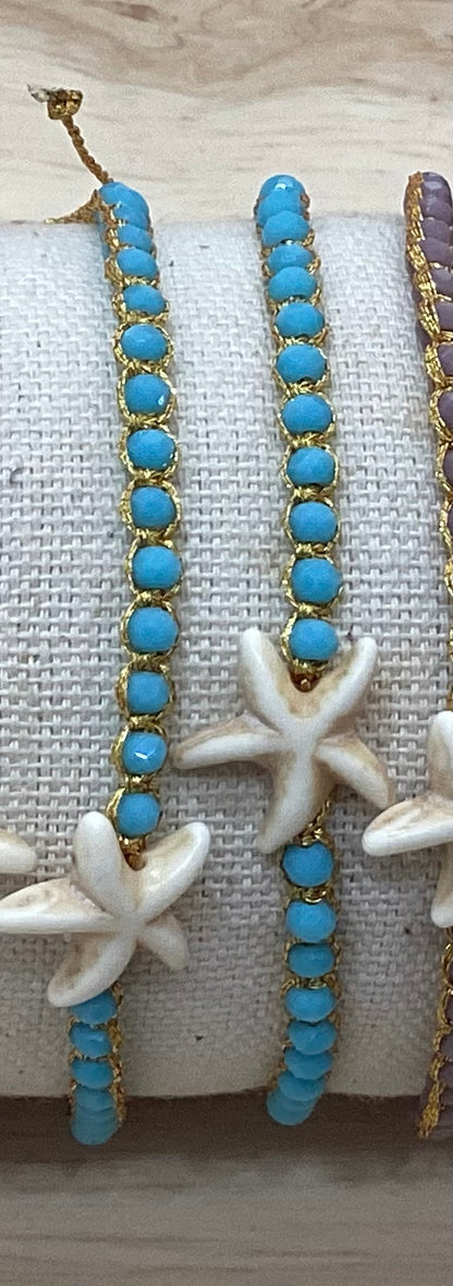 Starfish beaded bracelet