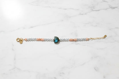 Crystal Bracelet - Labradorite and Sunstone