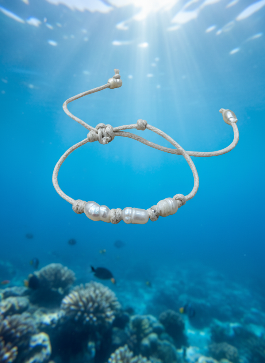 Pearl knot bracelet