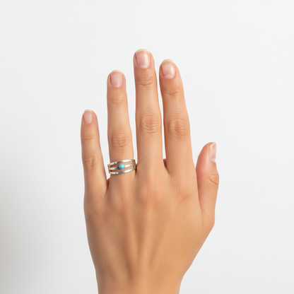 One of a Kind Ring - Small Turquoise Triple
