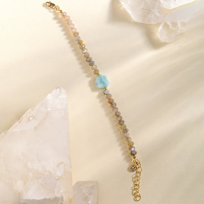 Crystal Bracelet - Larimar and Labradorite