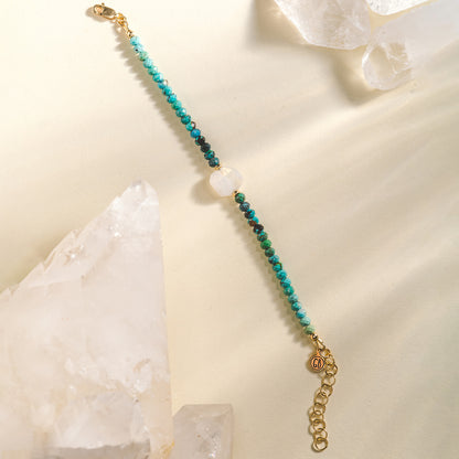 Crystal Bracelet - Moonstone and Turquoise