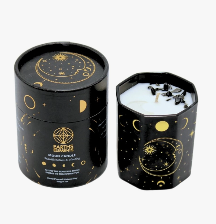 Moon Phase Crystal Candle