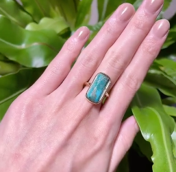 Turquoise Rectangle Ring