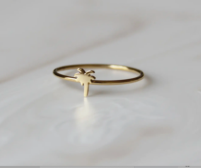 Gold Palm Tree Ring