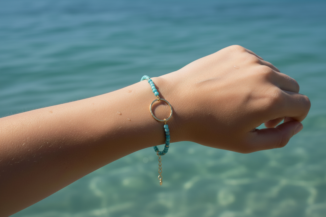 Amazonite Beaded Crystal Bracelet