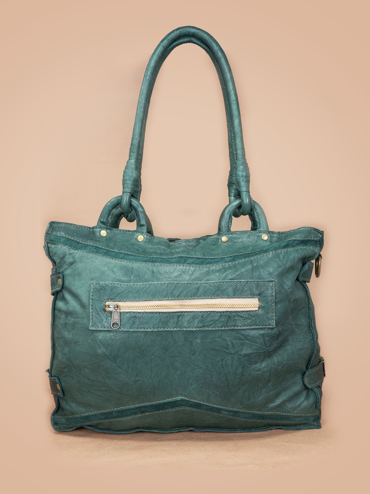 Green Lambskin Leather Women Shoulder Bag Tote Bag - China