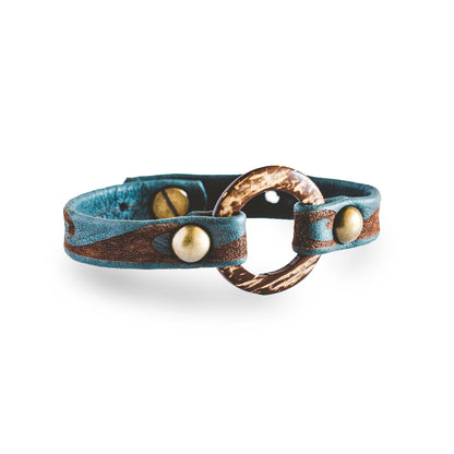 Hawaiian Wave Circle of Love Bracelet - Antique Brass