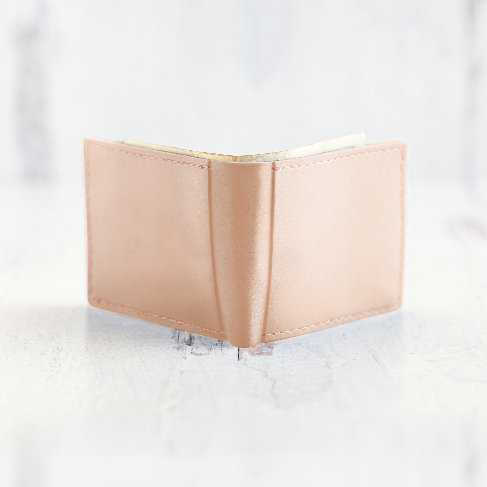 Bifold Leather Wallet - Desert