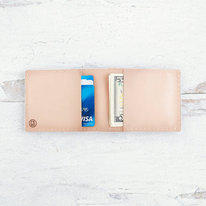 Bifold Leather Wallet - Wave