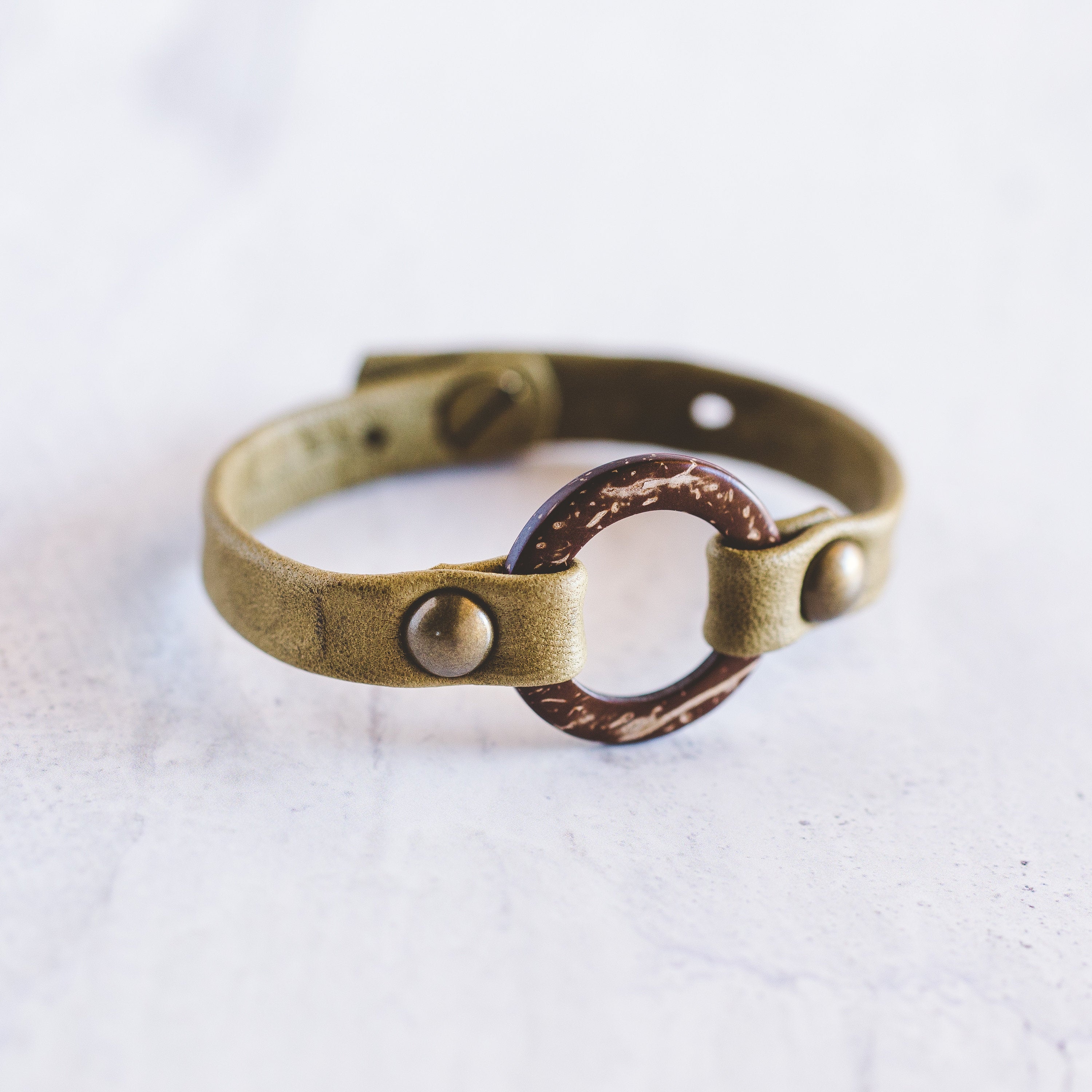 Circle of Love Bracelet - Antique Brass