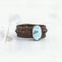 Custom Cuff Braid Larimar bracelet detail.