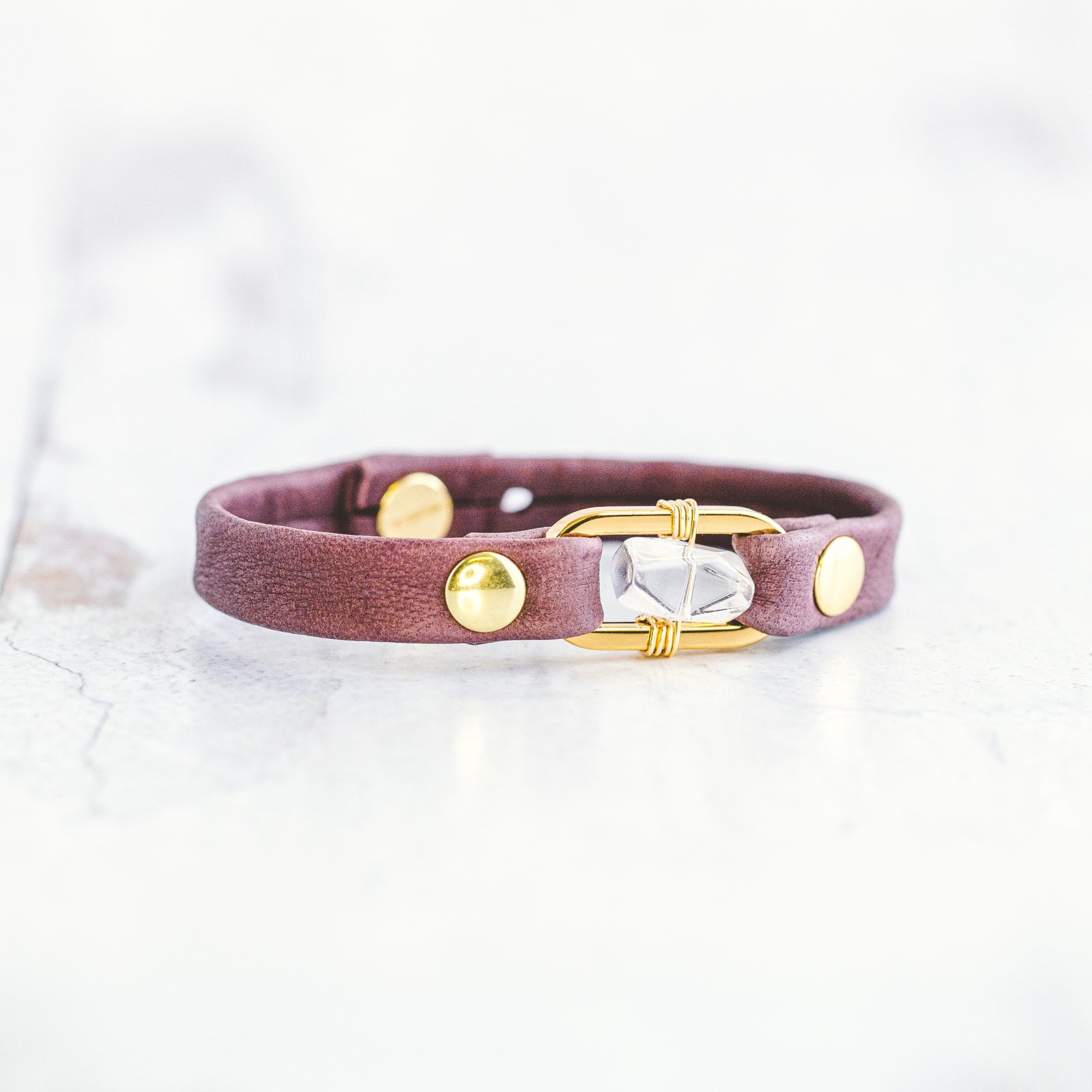 Desert Rose Bracelet - Gold - Clear Quartz