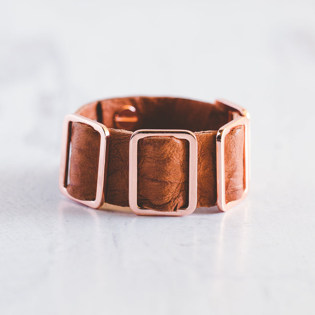 Fancy Cuff Bracelet - Rose Gold