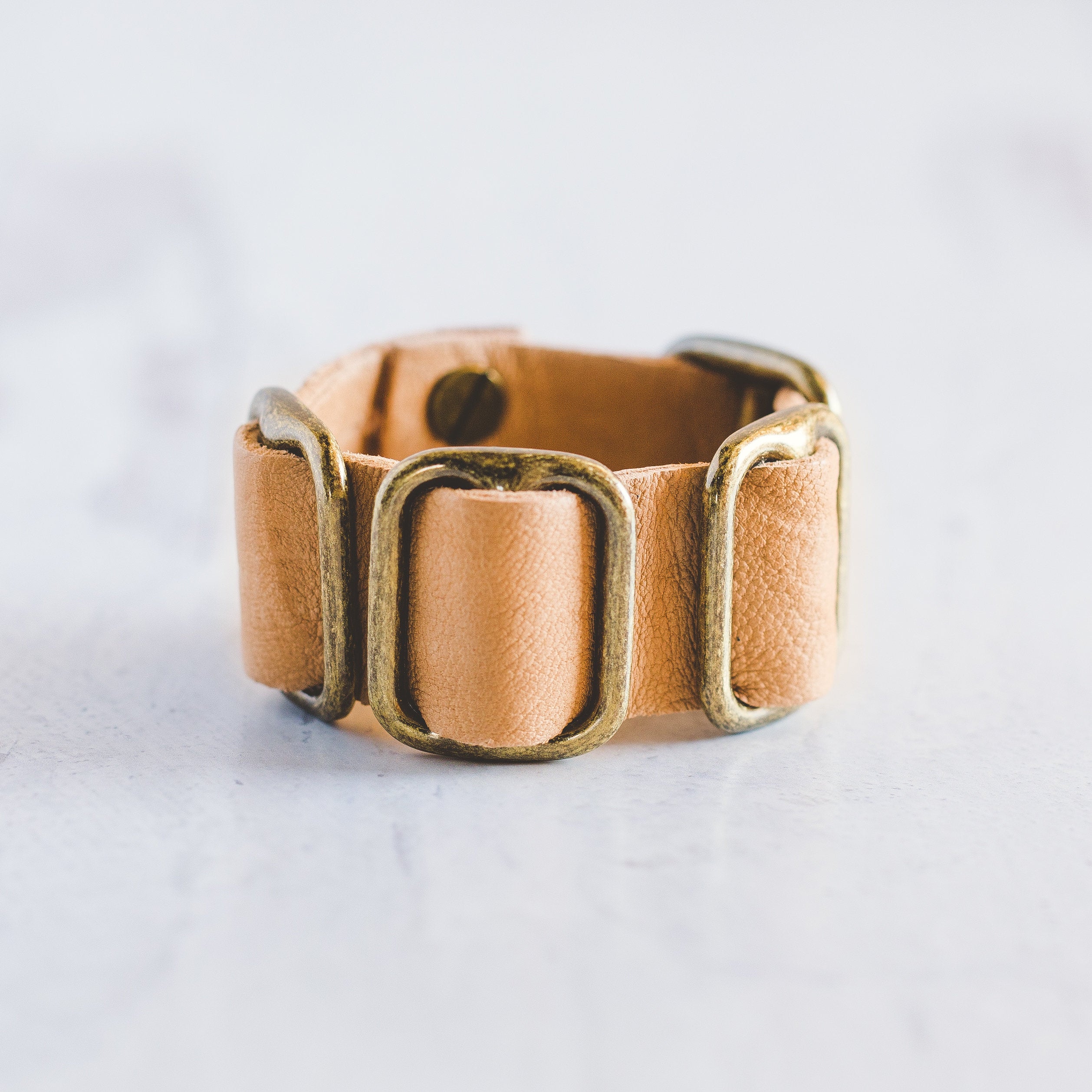 Fancy Cuff Bracelet - Antique Brass