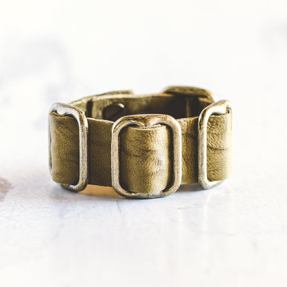 Fancy Cuff Bracelet - Antique Brass