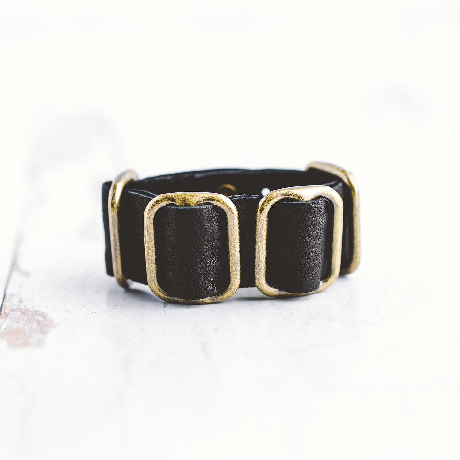 Fancy Cuff Bracelet - Antique Brass