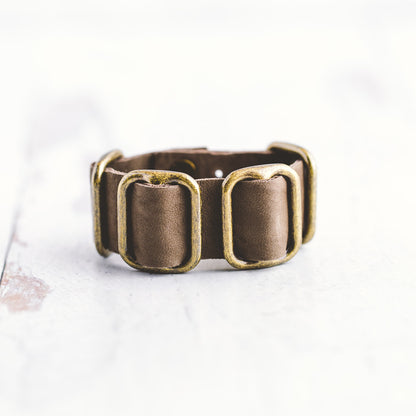 Fancy Cuff Bracelet - Antique Brass