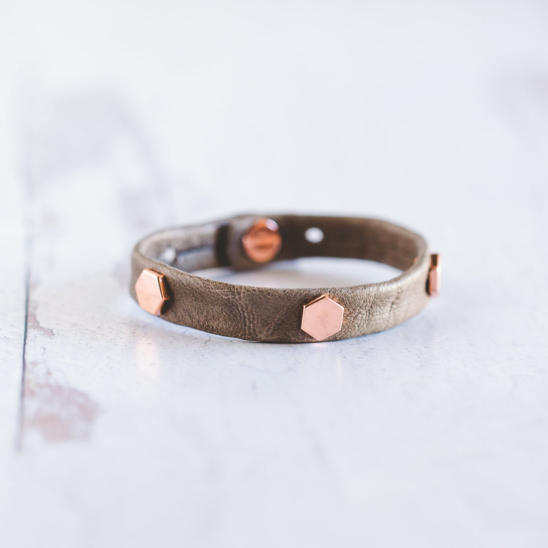 Honeycomb Stacker - Rose Gold