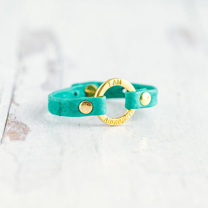 Mantra “ I AM ABUNDANT” Bracelet - Gold