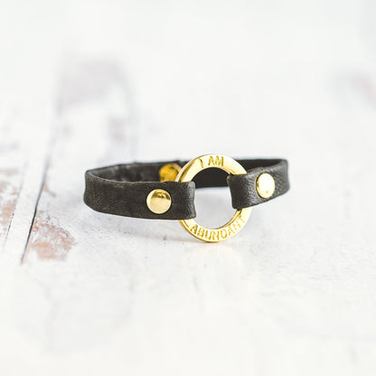 Mantra “ I AM ABUNDANT” Bracelet - Gold