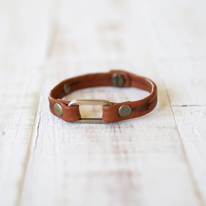 Mesa Bracelet - Arrow Print - Antique Brass