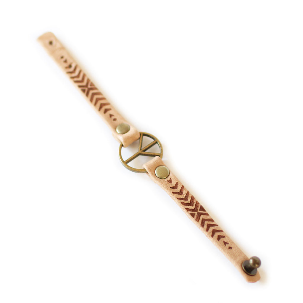 Peace Maker Bracelet - Small Arrow - Antique Brass
