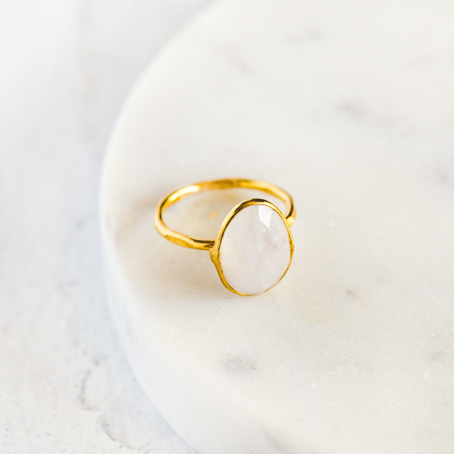 Moonstone Gold Plated Ring