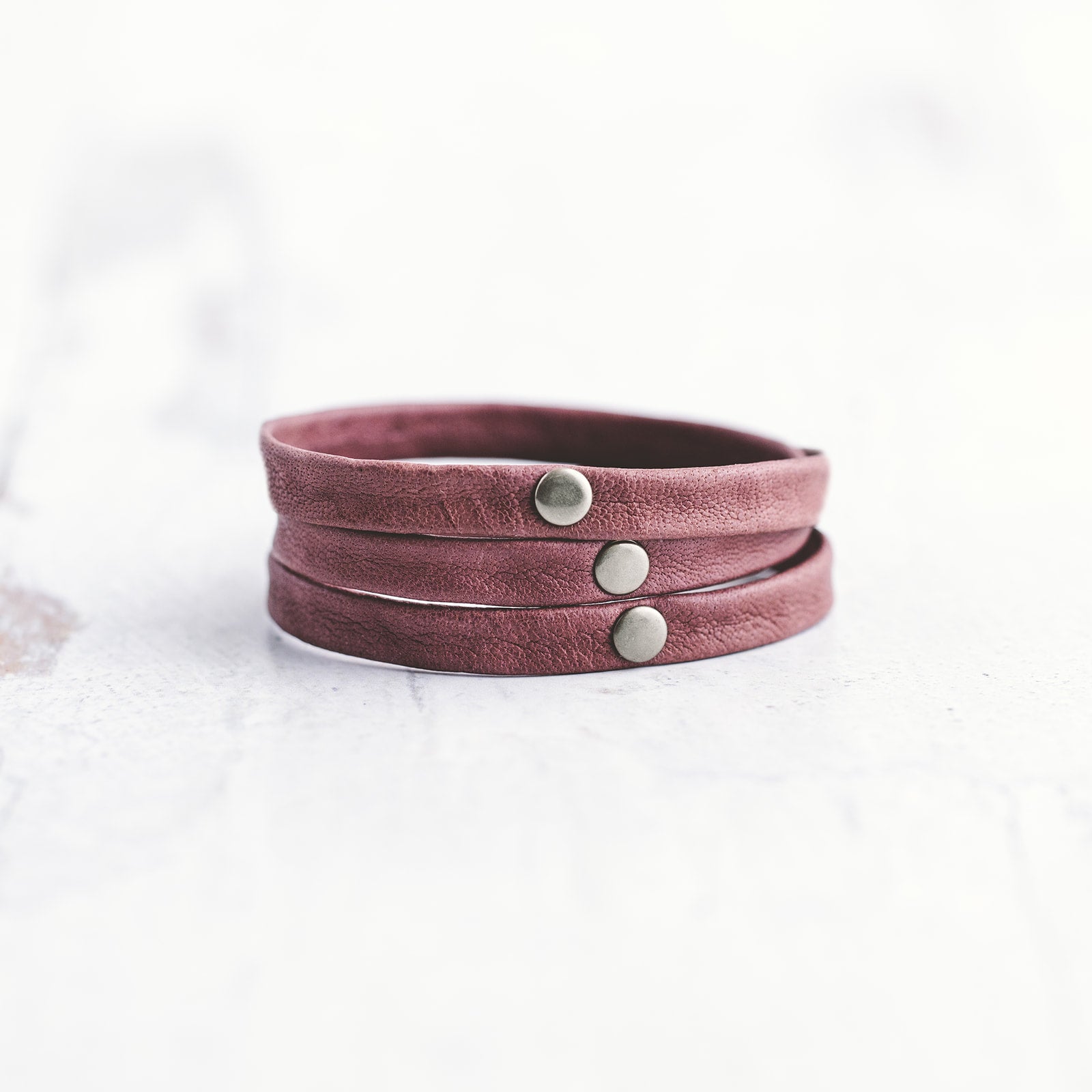 Men's Leather Wrap Bracelet